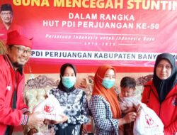 Rayakan HUT ke-50 Partai, PDIP Banyuwangi Gelar Dapur Umum dan Sosialisasi Cegah Stunting