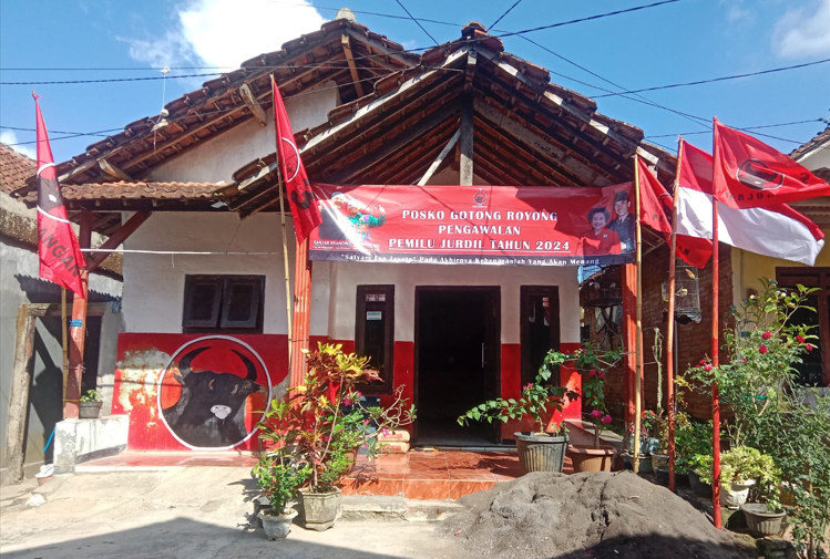 Posko Gotong Royong Pengawalan Pemilu Jurdil tahun 2024 PDI Perjuangan Banyuwangi